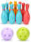 Yolluu Bowling-Set Kinder, drinnen und draußen, 3, 4, 5, 6 Jahre, Jungen, Mädchen, 10 Bowlingnadeln und 2 Bälle