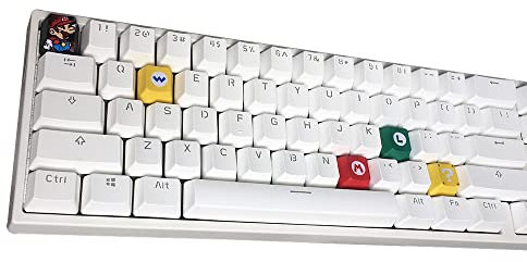 Benemate 5 Keycaps Dye-subbed PBT, OEM Keycap for Gaming Mechanical Keyboards, Mario