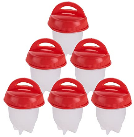 KANGIXER 6 Piezas Recipiente De Silicona para Huevo Huevera Silicona Hervidor De Huevos Maker Hervidor De Huevos De Huevos Escalfados Hueveras De Silicona para Cocinar Huevos, Huevos Al Vapor