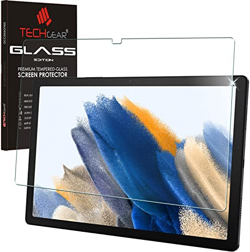 TECHGEAR Protection Écran en Verre Trempé Galaxy Tab A8 10.5 Pouces (SM-X200/SM-X205) Protecteur d'Écran en Verre Trempé [Anti Rayures] Compatible avec Samsung Galaxy Tab A8 2021 Verre Trempé
