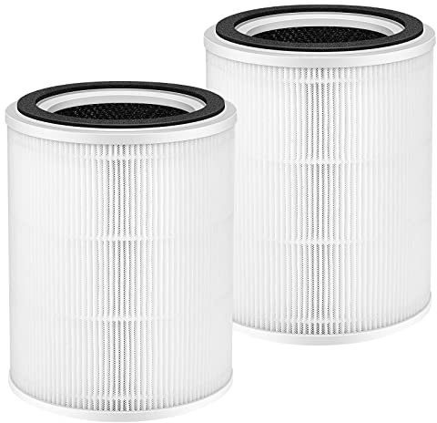 Ecleanfy TPAP001 Replacement True HEPA Filters Compatible with TOPPIN TPAP001 Comfy Air C2 Air Purifier, 3-in-1 H13 True HEPA Filter, Part # TPFF001, 2-Pack