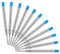 Vesaneae 10 x Kugelschreiberminen G2-Format, Austauschbare Kugelschreiber Minen, Metall Kuliminen Blau, Kugelschreibermine, Internationale Standard Großraummine (Blau)