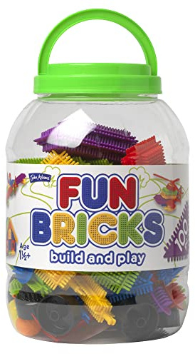 John Adams | Fun Bricks 100 Piece Tub: Build and play | Preschool Building Blocks | Ages 18m+