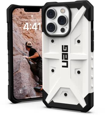 URBAN ARMOR GEAR UAG Designed for iPhone 14 Pro Case White 6.1 Pathfinder Slim Lightweight Shockproof Dropproof Rugged Protective Cover Compatible with Wireless Charging