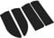 TOPINCN 4PCS Transition Threshold Ramp For a Door Sill, Universal Sweeper Door Sill Stair Wheelchair Door Sill Free Assembly Rubber Door Threshold Protect(Black)