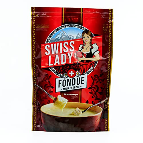 Food-United SWISS-LADY-KÄSE-FONDUE 2x 600g von Güntensperger Schweizer Käse-Fondue-Fertigfondue aus Swiss Lady und Gwitterchäs Käse für Fondue-Topf oder Caquelon kräftig-cremig zart-schmelzend (2)