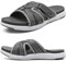 COFACE Mens Sport Recovery Sandals Plantar Fasciitis Soft Cushion Lightweight Arch Support Orthotic Slides for Men Grey Size 9