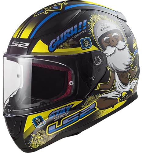 LS2, Integralhelme motorrad RAPID buddha black yellow, XXXL