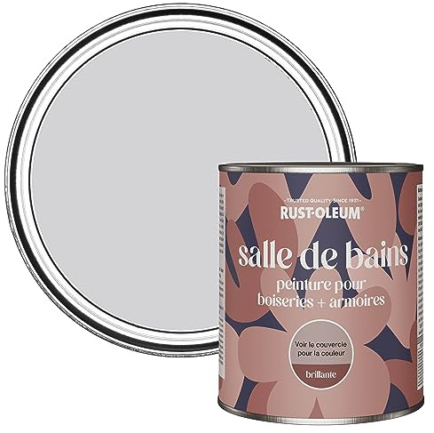 Rust-Oleum Grey Moisture Resistant Bathroom Wood and Cabinet Paint in Gloss Finish - Lilac Rhpsody 750ml