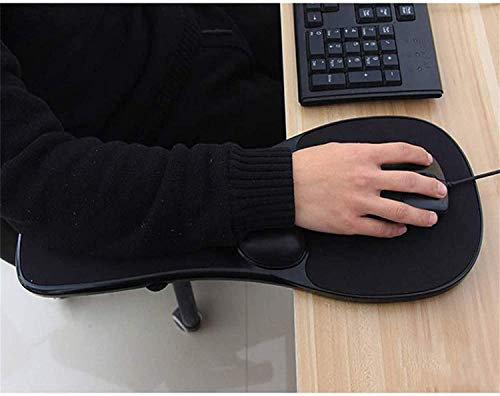 BAtlam Computer Arm Rest & Chair Armrest | Keyboard Underdesk Shelf Stand Mouse mat Wrist Tray Mouse Tray | Improve Comfort while Increasing Usable Desk Space