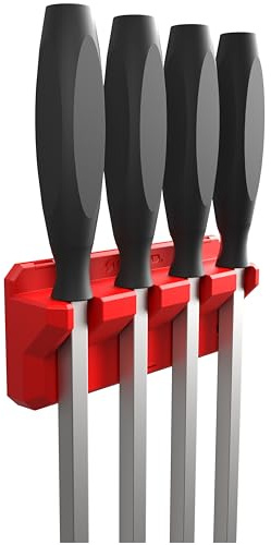 EZRED Magnetic 4 Slot Pry Bar Holder with Mounting Holes Non-Marring TPEE Low Profile Design Organization