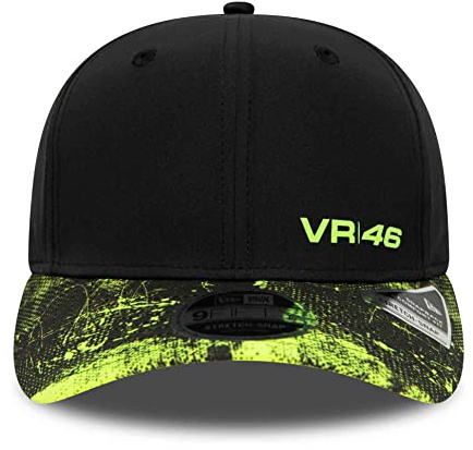 New Era - VR46 Allover Print 9Fifty Stretch Snapback Cap Farbe Schwarz, Größe S-M