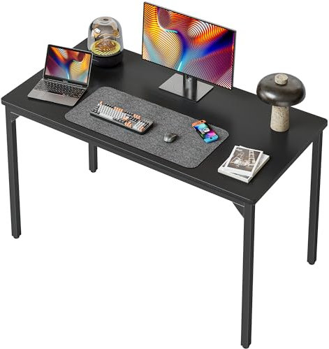 CubiCubi Schreibtisch Klein, 60 x 40 x 75 cm, computertisch PC Tisch, Heimbüro Schreibtisch, Küchentisch, Industriedesign für Zuhause, Büro, Arbeitszimmer, Schreiben, Schwarz