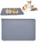 Tapis Gamelle Chien, Tapis de Gamelle en Silicone pour Animaux, Tapis d Alimentation Imperméable Silicone, Tapis Gamelle Chien et Chat, Imperméable et Antidérapant, Gris, 47 X 30 cm