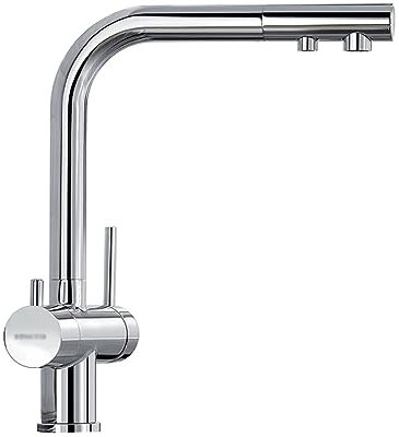 XJTNLB Grifo Cocina 3 Vias Cromo Grifo Cocina Extraible con Osmosis Grifo Doble Salida Grifo Fregadero Cocina para Purificador Agua