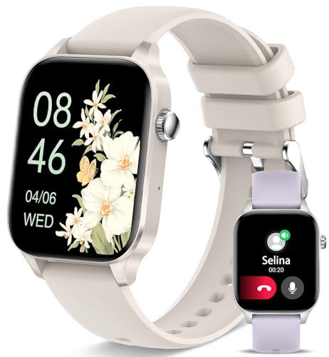 Betatree Smartwatch Donna Uomo con Chiamate e Assistente Vocale/WhatsApp, 1,8 Orologio Smart Watch con Sonno/Cardiofrequenzimetro, 20 Sportivo Fitness Tracker Contapassi Cronometro per iOS Android
