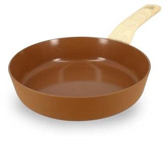 MENASTYL - Poêle 20cm Colorama noisette - En Aluminium - Revêtement antiadhésif en céramique - Tous feux dont induction