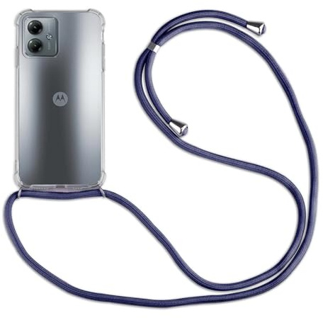 betterfon Hülle Kompatibel mit Motorola Moto G14 | Handykette Smartphone Halskette Hülle mit Band | Handyhülle mit Kordel zum Umhängen Kompatibel für Moto G14 | Blau