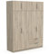 Demeyere 391395 Vestidor con Armario Moderno 8 Puertas 5 estantes 2 cajones, Madera de ingeniería, Gris