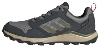 adidas Herren Tracerocker 2.0 Gore-TEX Trail Running Shoes Trailrunning-Schuhe, Solid Grey/Olive Strata/Carbon, 42 2/3 EU