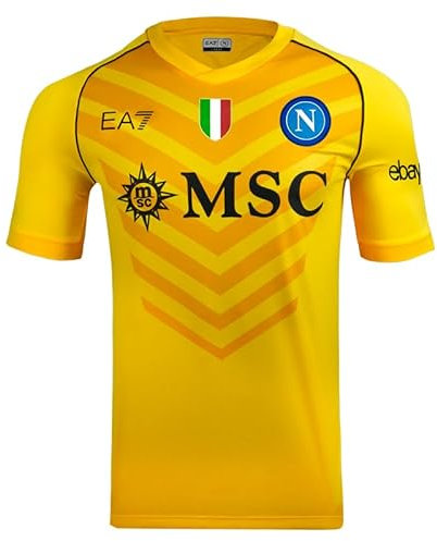 SSC NAPOLI Unisex Saison 23/24 Rennen Trikot T-Shirt, gelb, L