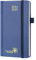 POPRUN Taschenkalender 2025 Klein Hardcover 16,5 x 9 cm (Aug.2024-Dez.2025) - Kalender 2025 Klein - Terminplaner, Planer 1 Woche 2 Seite mit Innentasche - Marineblau