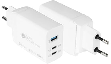 Good Connections USB-Schnellladegerät 65W mit GAN-Technologie, 3-Port (2X USB-C™ und 1x USB-A), PD 3.0, QC 3.0, weiß, Marke