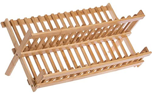 CNBYDK Escurreplatos Tapa De La Rejilla para Secar Platos Escurridor De Madera Rejilla para Platos Fregadero del Hogar Rejilla para Drenaje para Platos Y Pla