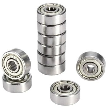Aqxymju 10PCS ABEC-7 Flansch Kugellager 608zz 623zz 624zz 625zz 635zz 626zz 688zz 3D Drucker Teile Tiefe Nut Flansch riemenscheibe(Size:624zz 4x13x5mm)