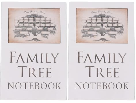 Tnfeeon 2Pcs Family Tree Workbook Family Tree Book Page Starter Pack History Record Book An 8 Generation Workbook to Record Your Research