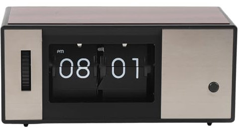 Fockety Retro-Digital-Flip-Down-Uhr, Batteriebetriebene Mechanische Flip-Tischuhr, Interne Zahnradbetriebene Vintage-Design-Auto-Flip-Uhr mit Digitalanzeige für die Heimbüro-Dekoration
