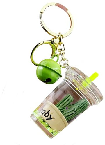 ZDHC Micro Landscape Cactus Liquid Keychain Creative Desert Plants Quicksand Keyring Car Keys Bags Pendant for Women Men