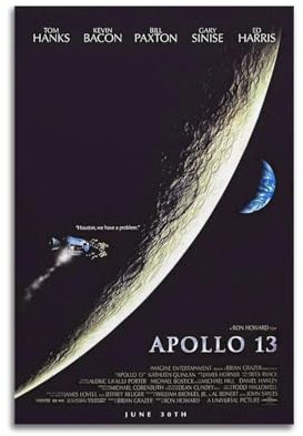 ydhgebn Apollo 13 Poster, Wandkunst, Cover, Zimmer, Vintage-Poster, dekoratives Gemälde für Schlafzimmer, Wohnzimmer, ästhetisches, elegantes Poster, 30 x 45 cm, ungerahmter Stil