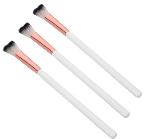 FRCOLOR 3 Pièces Brosse à Queue De Poisson Pinceaux Contour Du Nez Pinceau Contour Pinceau Maquillage Nez Pinceau De Maquillage Pour Femme Outil De Maquillage Du Nez Fibre De Laine