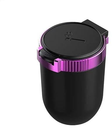 ZBYFBSJ Auto Aschenbecher für Seat Ibiza IV SC,Selbstverlöschender Aschenbecher,Tragbare Auto rauchfreien Aschenbecher,Auto Aschenbecher mit Deckel,Purple-4