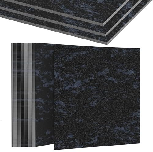 HENGMEI PVC Bodenbelag Selbstklebend Vinylboden, 27 Stück, 2.51m², Model G | Bodenfliesen Betonoptik Klebefliesen Boden 30cm×30cm Fliesenaufkleber Rutschfeste Venylbodenbelag für Schlafzimmer, Küche