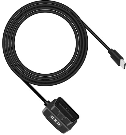 RIIEYOCA OBD zu USB DashCam Kabel, USB C zu OBD2 Hardwire Adapter mit Switch Button Connector Kompatibel mit Elektrofahrzeugen (11,5ft / 3,5m, USB C)