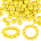 ASTARON 100pcs 15mm perline in silicone per la creazione di portachiavi, perline di gomma rotonde gialle brillanti per bracciali, artigianato, penne con perline Forniture per la creazione di gioielli