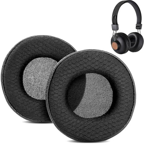 ACCOUTA Almohadillas compatibles con Auriculares House of Marley Positive Vibration 2 Wireless On-Ear, reemplazo de Almohadillas con Tejido Duradero/Piel de proteína Transpirable
