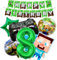 8th Birthday Decorations, Happy Birthday Balloons Banner Foil Balloons for Boy Party Supplies Gaming Theme Party Supplies Decoration (5th) (8th)