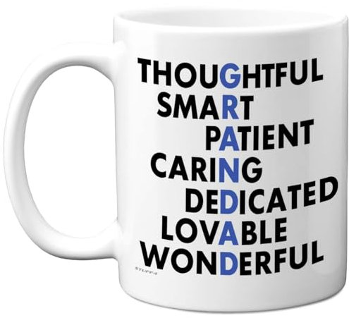 Stuff4 Grandad Gifts - Family Acronym Mug - Happy Birthday Gifts for Grandad from Grandson Granddaughter, Wordplay Birthday Fathers Day Presents, 11oz Ceramic Dishwasher Safe Premium Mugs