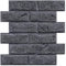 COMSTICKC Panneaux Muraux 3D Adhesif Brique, Gris antique, 10 Pièces, 30x30 cm, PVC Auto-Adhésif Panneaux Muraux 3D Pierre Décoration Pour Cuisine, Salle de Bains, Balcon