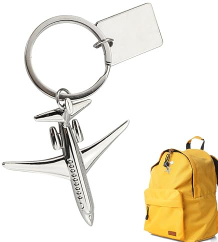 Porte-clés D'avion 3D, Porte-clés D'avion,Porte-clés De Porte De Voiture Gravé En Alliage 3D | Porte-clés Créatif Et Unique, Exquis Et Sûr Pour Les Mouches, Pour Les Fêtes, Les Voyages Et Les Voyageur