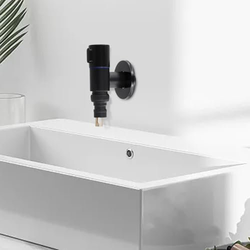 Flexible Bayonet Screw Interface Stainless Steel Faucet Valve for Secure Connections (Gray)