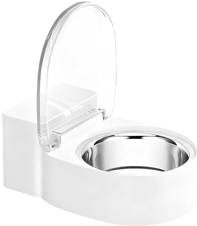 Wassernäpfe Für Katzen – 2,95 Zoll Toilettenschüssel | Automatischer Futternapf – Erhöhtes PP-PET, 140 G, Lustiges, Auslaufsicheres Design Für Kätzchen, Kleine Hunde, Die Zu Hause, Im Badezimmer, In D