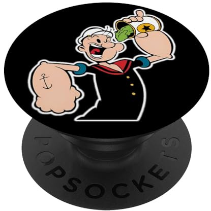 Classic Pop Eye Cartoon Eating Spinach Vintage PopSockets Adhesive PopGrip