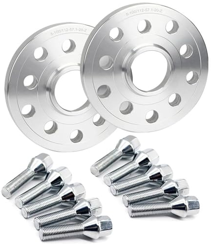 Spurverbreiterungen für Audi A3 Quattro (2006–2013), Audi A4, A6 und A8 (5x100 und 5x112 mm, 57,1 mm Durchmesser) inklusive 15 mm/20 mm Distanzscheiben