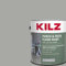 KILZ Low-Lustre Enamel Porch & Patio Latex Floor Paint, Interior/Exterior, Silver Gray, 1 Gallon