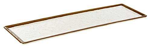 APS GN 2/4 Melamine Tray Stone Art Design 53 x 16.2 x 1.5 cm Decorative, Inside: WHITE; Frame: Brown