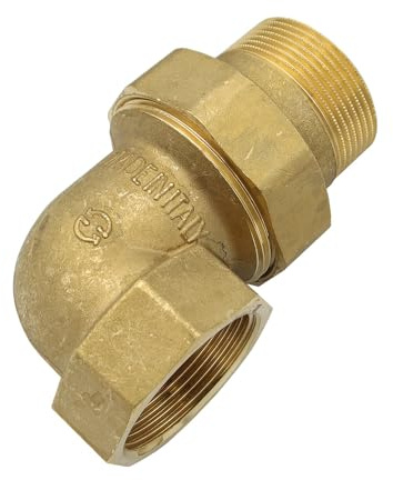 Stabilo-Sanitaer Messing Fitting Winkelverschraubung 1 1/2 Zoll DN40 IG/AG Winkel Verschraubung Rohrverschraubung Gewindefitting